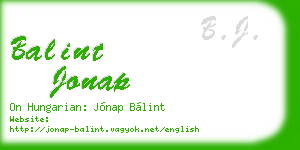 balint jonap business card